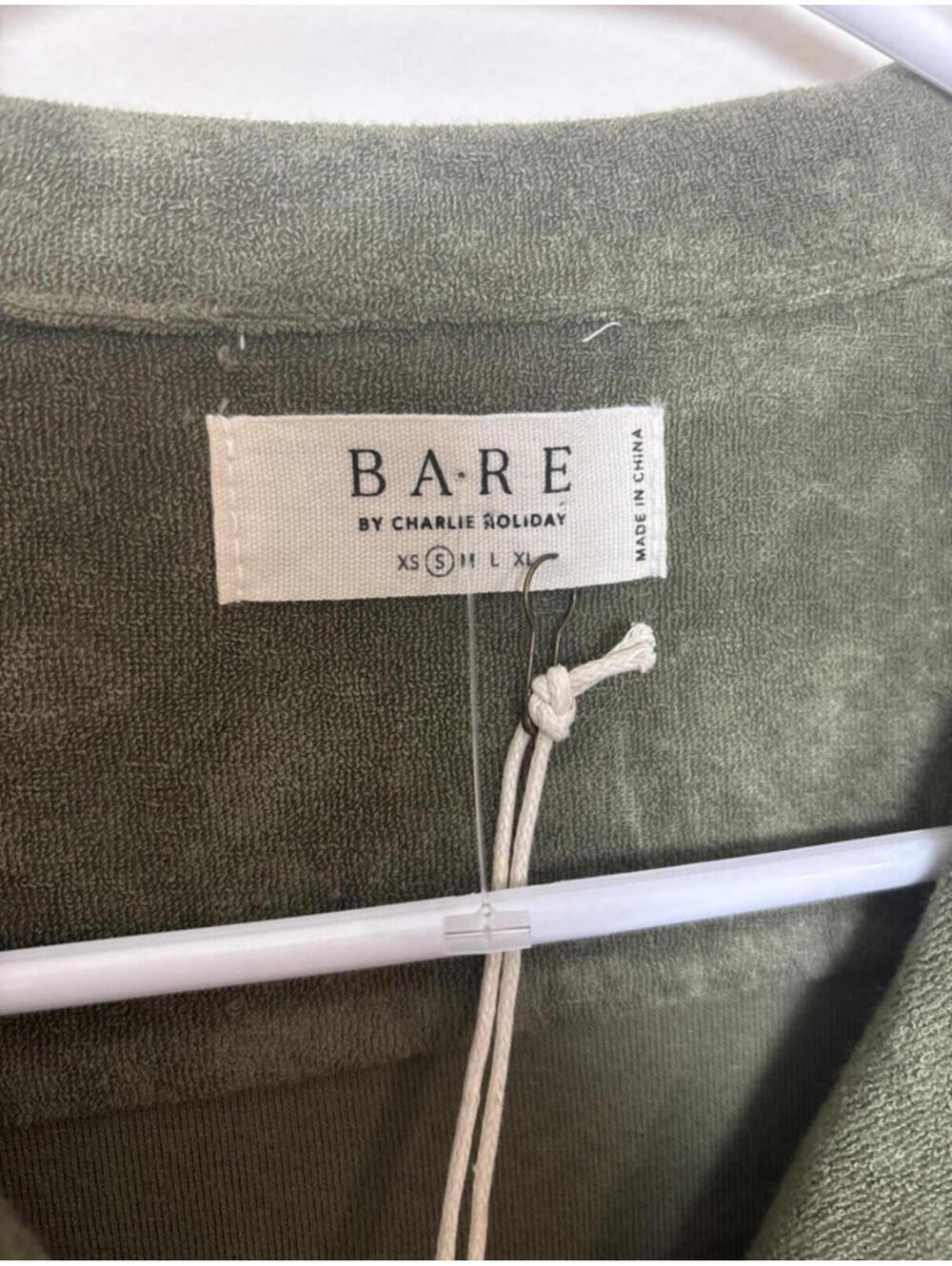 Bare by Charlie Holiday The Terry Towelling Shirt, SZ M, NWT, #2481 - Picture 2 of 3